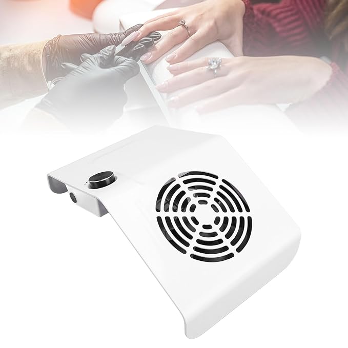 Nail Dust Collector Electric Machine Adjustable Low Noise Suction 80W Vacuum for Salon Studio Nail Vacuum Fan Nail Dust Suction Machine Nail Dust Collector Extractor Nail Art Dust Suction Collector