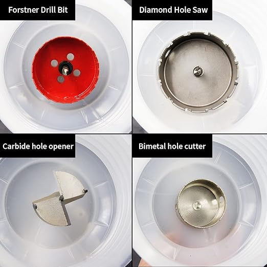 Hole Saw Accessory 170mm Dust Collector Bowl, LAIWEI Hole Cutter Dust Collector Bowl, Hole Saw Dust Collector for mounting recessed fixtures for All Hole saws with Cutting diameters Less Than 165mm.
