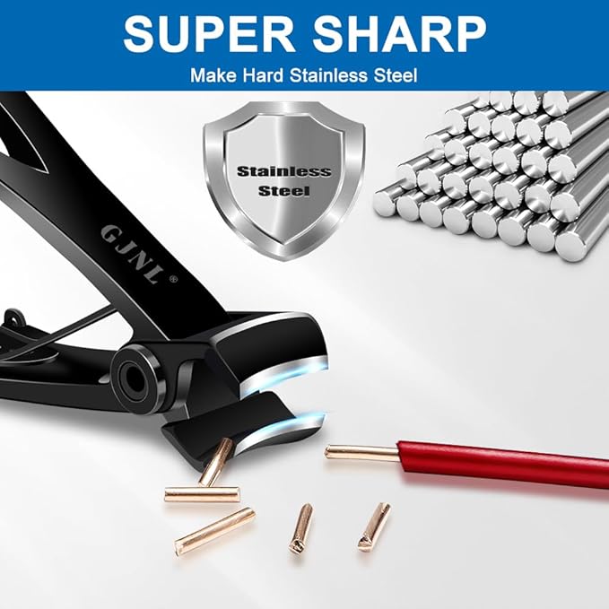 Nail Clippers for Men Thick Nails - Stocking Stuffers Gifts for Men 16mm Wide Jaw Opening, Large Toenail Clippers for Seniors for Thick Toenails