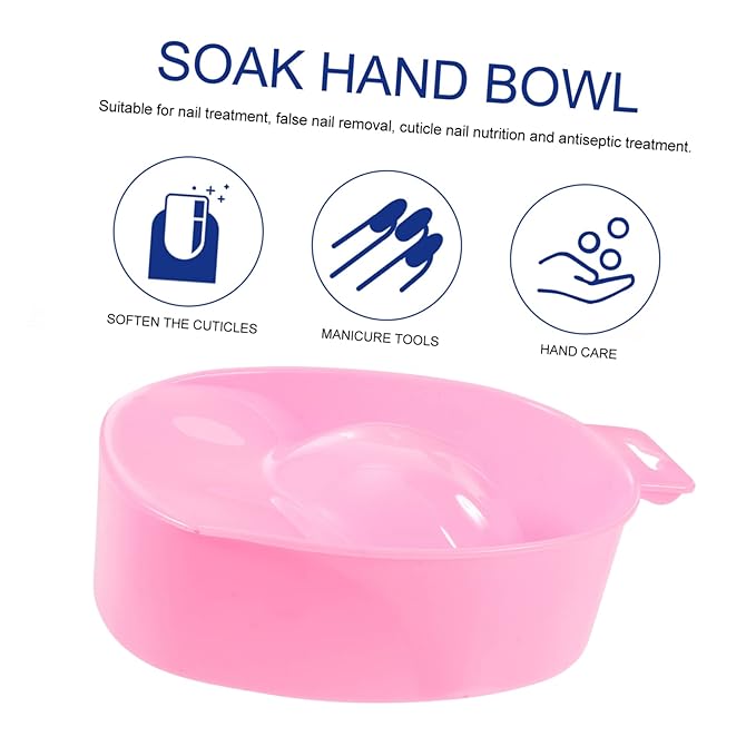 MERRYHAPY Single Layer Soaking Bowl Manicure Hand Soaking Bowl for Nail Removal and Care Tools