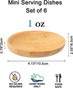 Mini Serving Dishes, Bamboo Small Appetizer Plates - Image 3