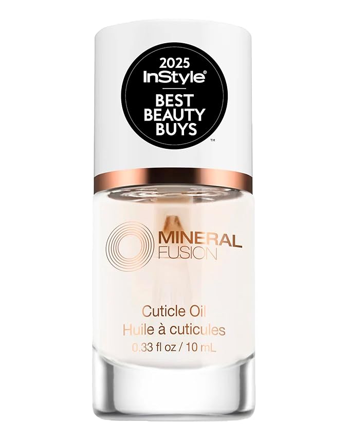 Mineral Fusion Cuticle Oil Nail Treatment - Natural Moisturizer with Vitamin E and Sweet Almond Oil - Softens & Protects Cuticles - Vegan, 99% Naturally Derived Formula - 0.33 oz
