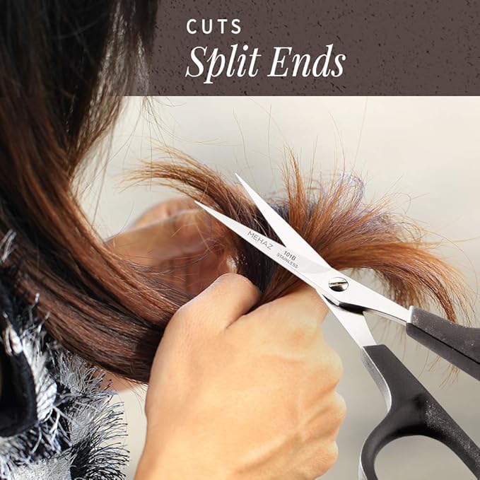 Mehaz Precision Cut Stainless Steel Scissors to trim nails, brows, facial hair and split ends