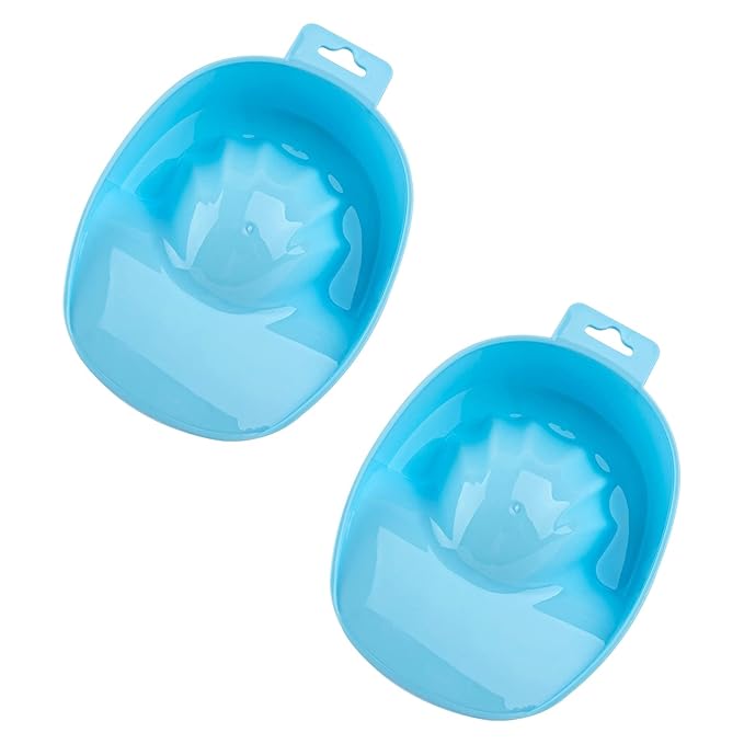 Framendino, 2 Pack Manicure Hand Bowl Nail Art Soak Off Bowls for Hands Wash Spa Tool Blue