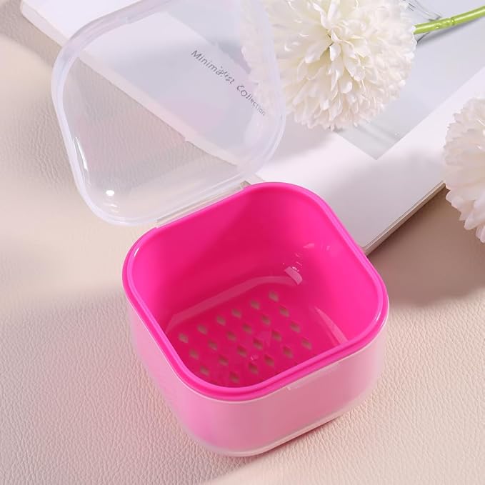 Nail Tool Sterilizer Box Plastic Disinfectant Container for Nail Art Accessories Tools, Portable Sterilization Tray Soaking Box with Strainer for Nail Drill Bits Manicure Cleaning Equipment