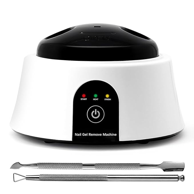 Soak off Bowl, Electric Nail Soaking Bowl for Acrylic Nails Gel Polish Remover, with Stainless Steel Silver Cuticle Pusher