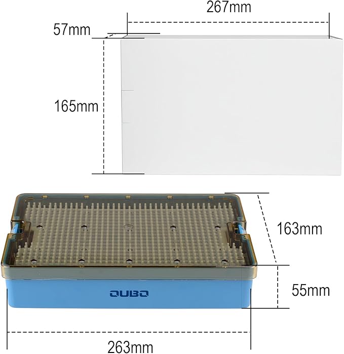 Double Layer Plastic Autoclavable Instruments Storage Box With Two Silicone Mats Sterilization Tray Case For Instruments Sterilization