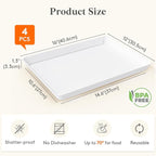 Lifewit 4 Pcs Extra Large Serving Tray - Image 2