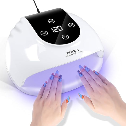 NXJ INFILILA 268W Gel Nail UV Light, Faster UV Light for Gel Nails, Professional Flash Cure Nail Dryer with 66Pcs Lamp Beads for Hands & Feet, Professional Quick Dry for Salon & Home