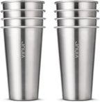 VINUR Stainless Steel Cups-20 oz Stackable Metal Drinking Glasses 8 Pcs | 20 oz by Vinur