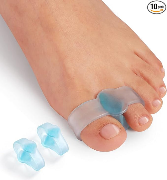 Bunion Corrector, Toe Separators with 2 Loops, 10 Pack of Gel Toe Corrector, Big Toe Spacer for Bunion Pain and Overlapping