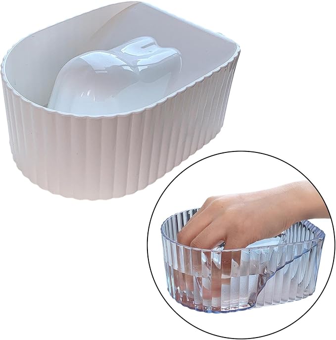 Generic Nail Soaking Bowl Nail Manicure Bowl Portable Nail Softening Bowl Nail Art Tool for Supplies Household Home Girlfriends Women, White