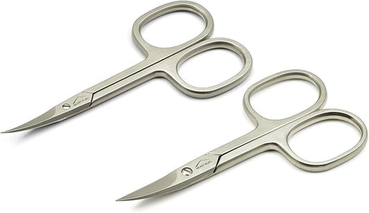 Mont Bleu Set of 2 Scissors: Nail Scissors & Cuticle Scissors made in Italy | sharpened in Solingen