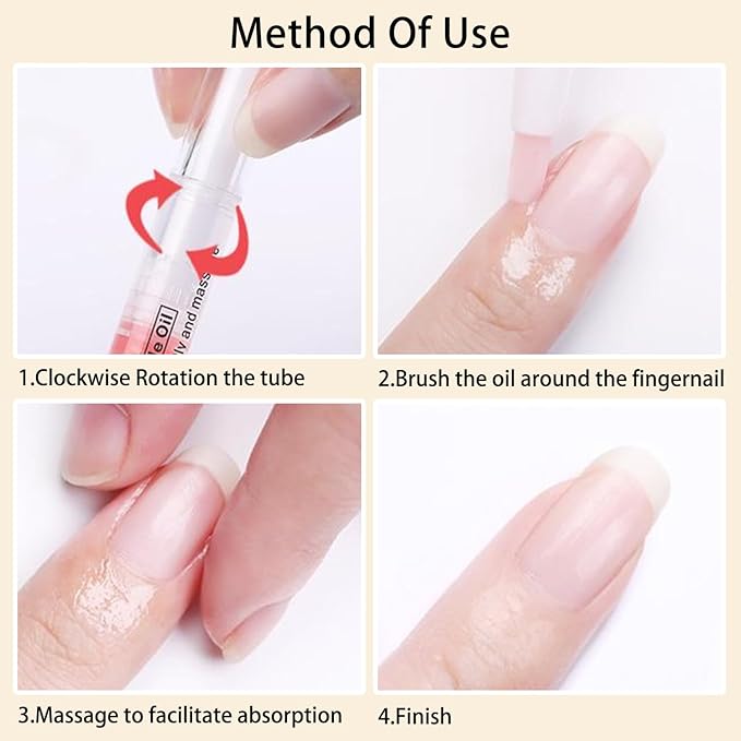 AIJIMEI Nail Oil Cuticle Pen 2pcs Nail Cuticle Oils Pens Are Nail Strengthening Agents And Nail Growth Essence, Suitable For Fragile Peeling And Broken Thin Nails（Honey & Olives）.