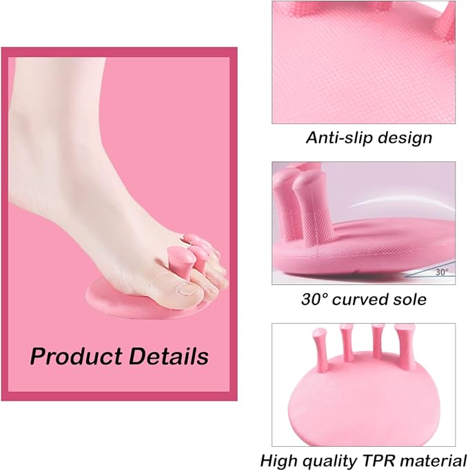 Toe Separators for Overlapping Toes Women,Pink Calf Trainer Toe Separators for Women,Multifunctional Bunion Corrector Thin Leg Exerciser,Suitable for Having Plantar Fasciitis,Bunions,Other Foot Pain