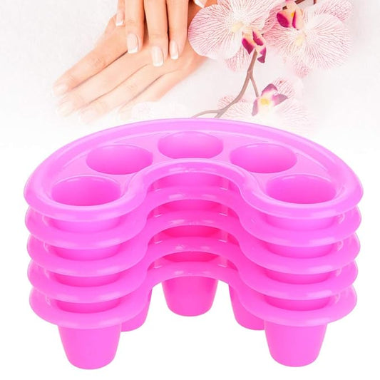 Nail Gel Removal Bowl 5pcs Nail UV Acrylic Gel Removal Bowl Five Holes Soak Off Finger Bowl Dishes Art Polishing Remover Manicure Spa Tool Nail Art Kit
