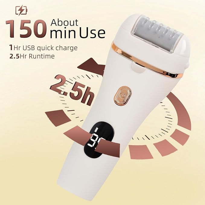 Electric Foot Scrubber File Callus Remover with Socks, Electric Callus Foot Grinder Feet Spa Care Kit for Dead Dry Skin 3 Rollers, 2 Speed, Battery Display