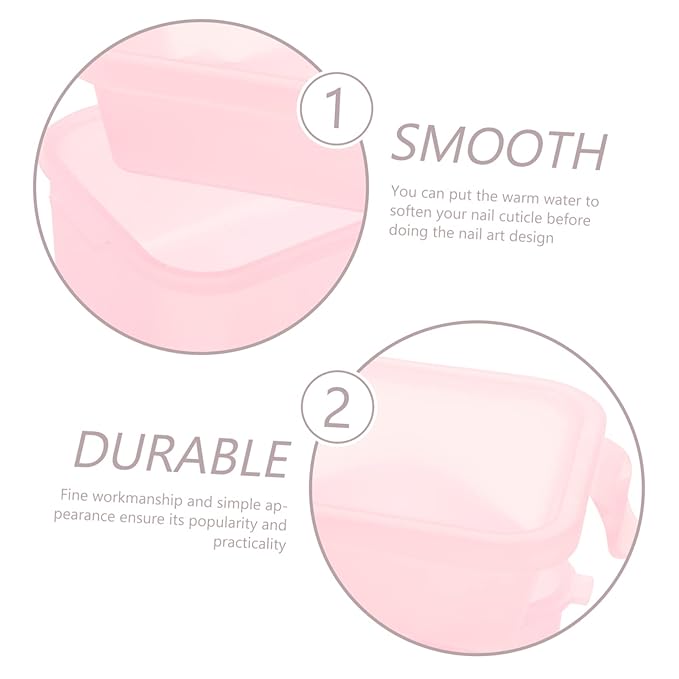 Beaupretty 2pcs Double Nail Soak Bowl for Manicure Premium Nail Soaking Bowls for Home Salon Use Stylish Transparent