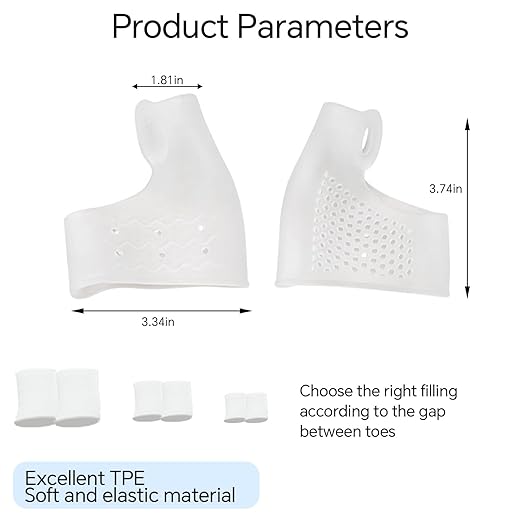 Toe Separators for Correcting Bunions and Restoring Toes to Their Original Shape for Men and Women – Toe Spacers Bunion Corrector (Transparent)
