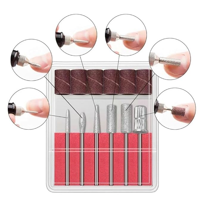 Pack of 2 Sets,Nail Drill bits Set,Premium 3/32''(2.35mm) Nail Bit Nail Art Tools for Professional Acrylic Gel Nails (Standard, 2)