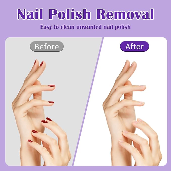 MORGLES Gel Nail Polish Remover Kit With Nail Clips, 300 Pcs Gel Polish Remover Wipes, 100/180 File, Cuticle Pusher, Nano Glass and Brush