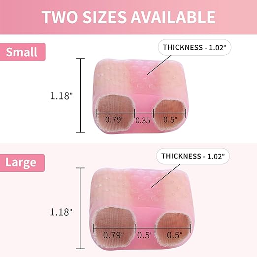 Toe Separator for Women and Men, Breathable Gel Bunion Corrector for Big Toe, 4 Pcs Big Toe Spacer for Bunions, Overlaps, Deformed Toes - Pink Small
