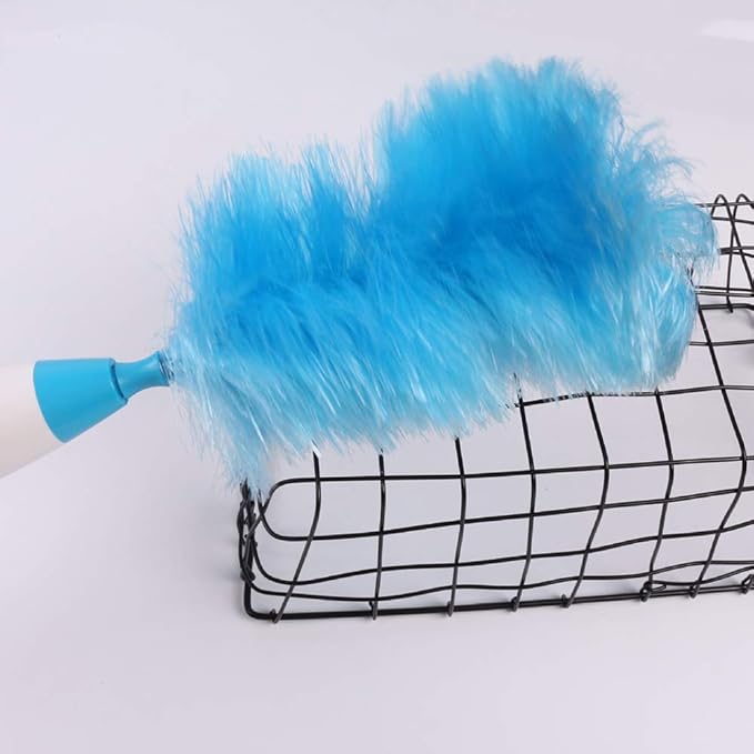 Duster,SIUKE Handheld Battery Operated Electric Spin Duster Feather Duster Retractable Microfiber Cleaning Brush Hand Dust Duster Brush Dust Removal Tool with 2 Brush Head