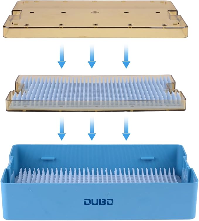 Double Layer Plastic Autoclavable Instruments Storage Box With Two Silicone Mats Sterilization Tray Case For Instruments Sterilization