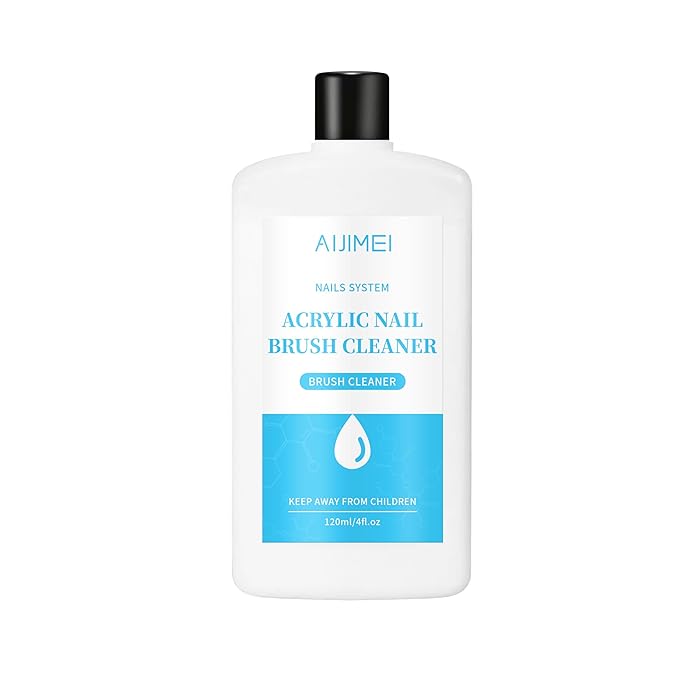 Nail Brush Cleaner 120ml Acrylic Brush Cleaner Efficient Nail Cleaner for Acrylic Nails Professional Brush Cleaner for acrylic Clean and Maintain Your Nail Brushes with Cleaning Solution