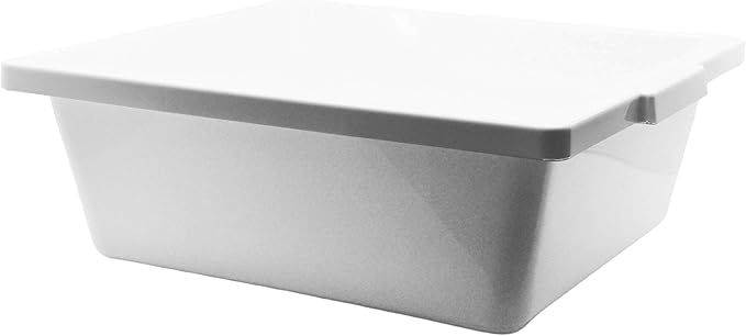 Eisco - Utility Lab Tray, Polypropylene Plastic, Chemical Resistant, Easy-Carry Lip, Lab Sterilization & Storage Container, Multipurpose Organizer, 21 x 17 x 5 Inches