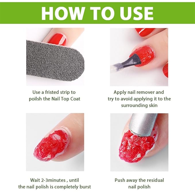15ML Gel Nail Polish Remover, Gel Polish Remover for Nails, Professional Remove Gel Nail Polish, Quick & Easy Polish Remover In 2-3 Minutes