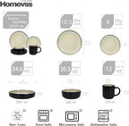 HomeVss 20-Piece Dinnerware Set - Image 4