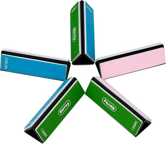 Nail Files and Buffers for Natural Nails Smooth and Polish Gel Surface 400/600/4000 Grit (D-Prism)
