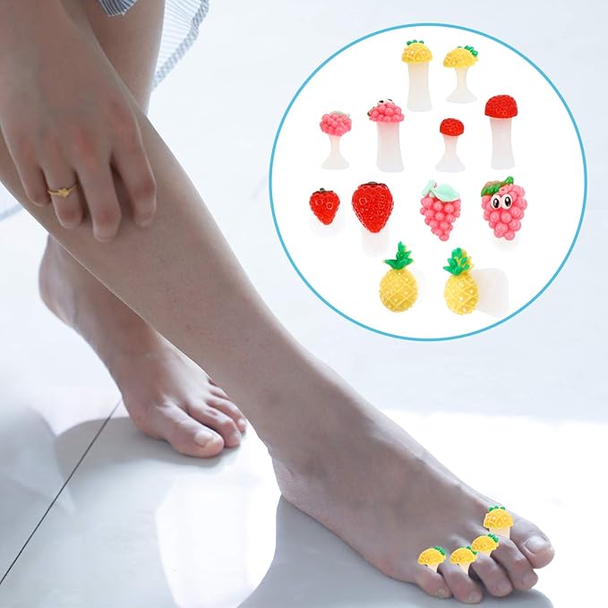 Veemoon Toe Separators for Women, 24pcs Silicone Toe Separator Nail Art Polish Guards Art Tools Spacers for Nail Salon Toes Dividers