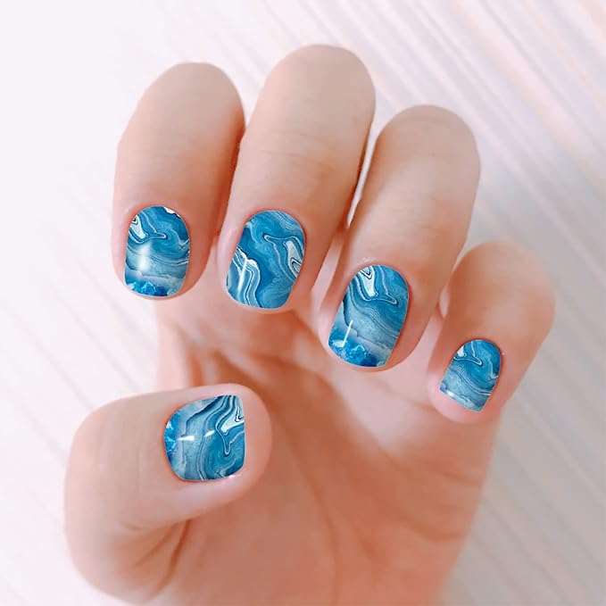 WOKOTO 12 Sheets 168 Pcs Marble Nail Stickers Full Nail Wraps Gradient Nail Wraps For Women Nail Polish Strips Stick On Nail Polish Stickers For Nails Gel Nail Stickers For Nails Strips Gel Nail Wraps
