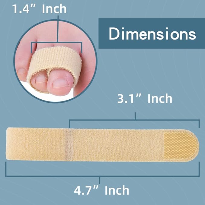 Medical-All Toe Separators for Women Overlapping Toes, Bunion Corrector and Toe spacers, Buddy Wraps for Broken Toes, Hammertoe Straightener (Black)