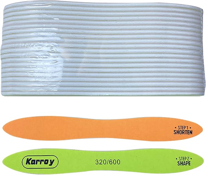 Nail Files and Buffers for Natural Nails Smooth and Polish Gel Surface 400/600/4000 Grit (20pcs Files 320/600)