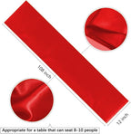 Red Satin Table Runners 10 Pack 12x108 inch Silk Smooth Fabric | Bright Satin - Image 3