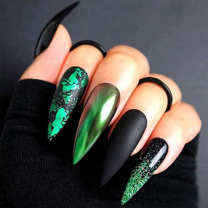 12 Colors Holographic Glitter Foils Laser Sequins Ultra-Thin Film for Nail Designs Acrylic Supplies Manicure Tips Charm Decorations DIY Shiny Art Stickers for Women Girls