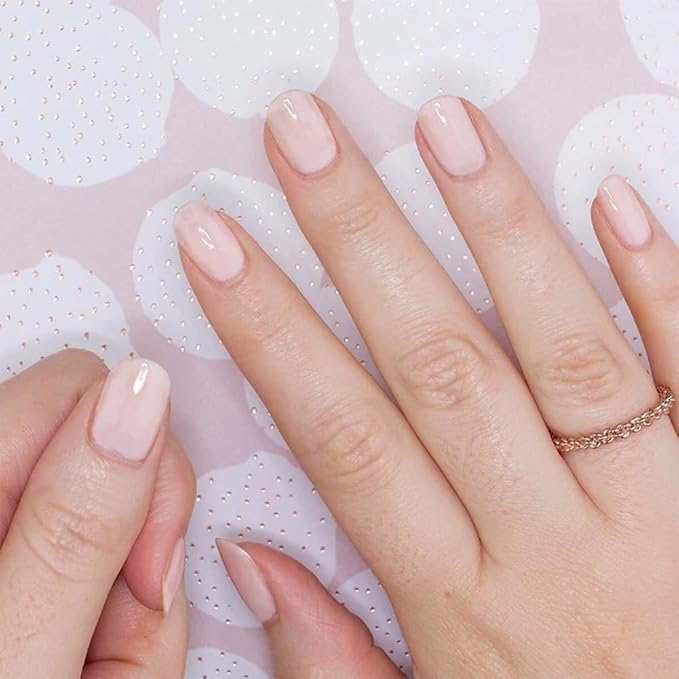 COSMOO Quick Dry Nail Polish, Nude Pink Chip Resistant Manicure, Non-Toxic, Vegan, Cruelty Free, 12ml, Fast Drying in 60 Seconds (Sheer Pale Pink)