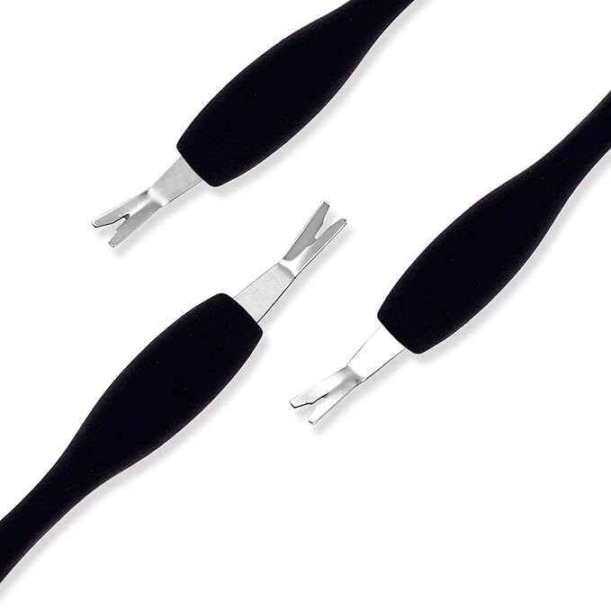 IVON 3 Pack Cuticle Trimmer Pusher Remover, Rubber Tip Gentle on Nail Bed
