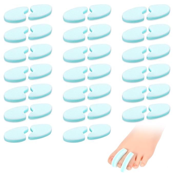 20 Pack Foam Toe Separator, Breathable Toe Spacers for Women Men, Toe Spreader to Reduce Friction and Relieves Corns Pain, Relieve Pain Caused by Bunions