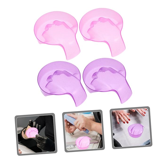 4pcs Nail Soak Bowl Nail Art Hand Soaking Bowl Polish Removal Tray Multipurpose Manicure Tray Spa