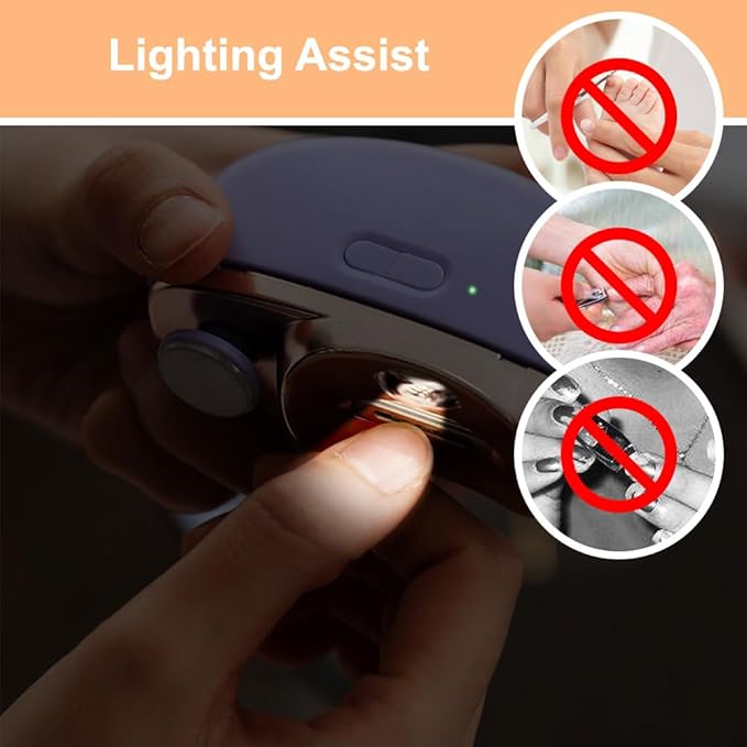 Electric Nail Clipper,Toenail Clippers for Seniors,2026 2 in 1 Automatic Nail Trimmer with Polishing,Fingernail Clipper for Men Women Kids Baby Adults (White)