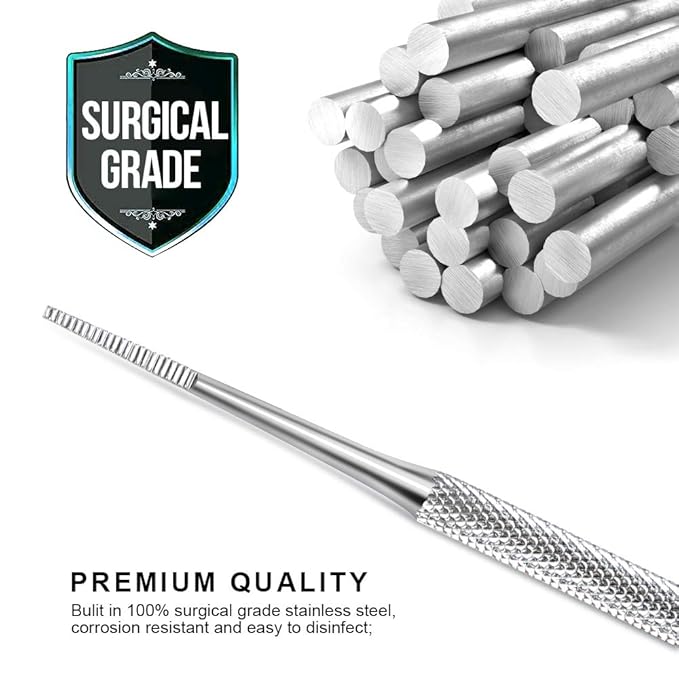 Teenitor Pedicure Tools for Feet, Toenail File and Lifters, Upgraded Professional Surgical Safe Ingrown Toenail Treatment Ingrown Toenail Removal Kit Ingrown Toenail Tool