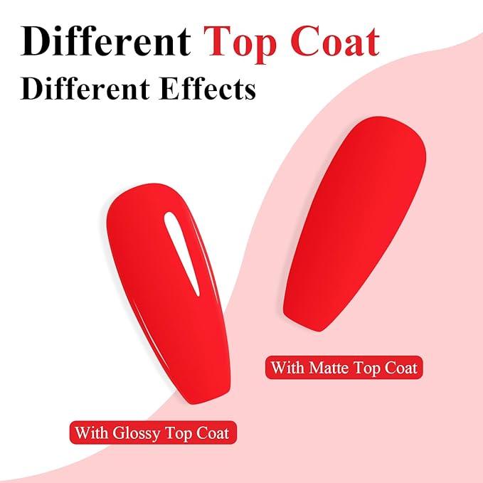 Imtiti Neon Gel Nail Polish, Neon Red Gel Polish High Gloss Soak Off UV LED Nail Gel Polish Spring Summer Art Manicure Salon DIY Design 10ML