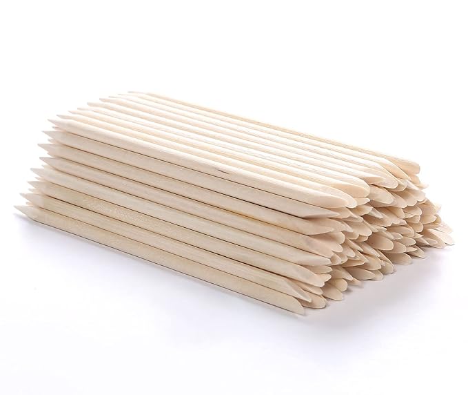 400Pcs Orange Wood Sticks for Nails, HOOMBOOM Double Sided Cuticle Pusher Remover Nail Art Manicure Pedicure Tool