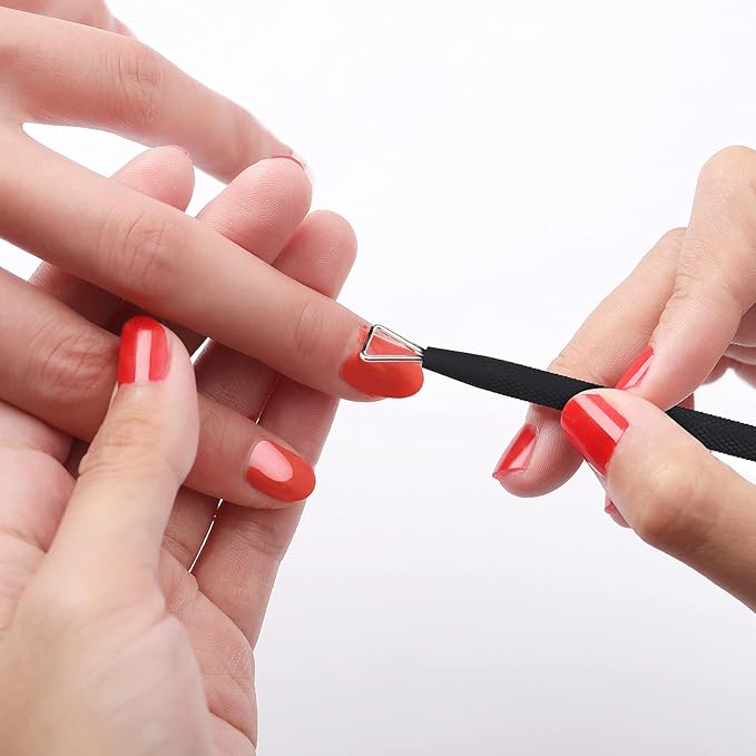 YINYIN Professional Cuticle Trimmer with Pusher and Cutter - Stainless Steel Cuticle Clippers for Fingernails and Toenails (Black)