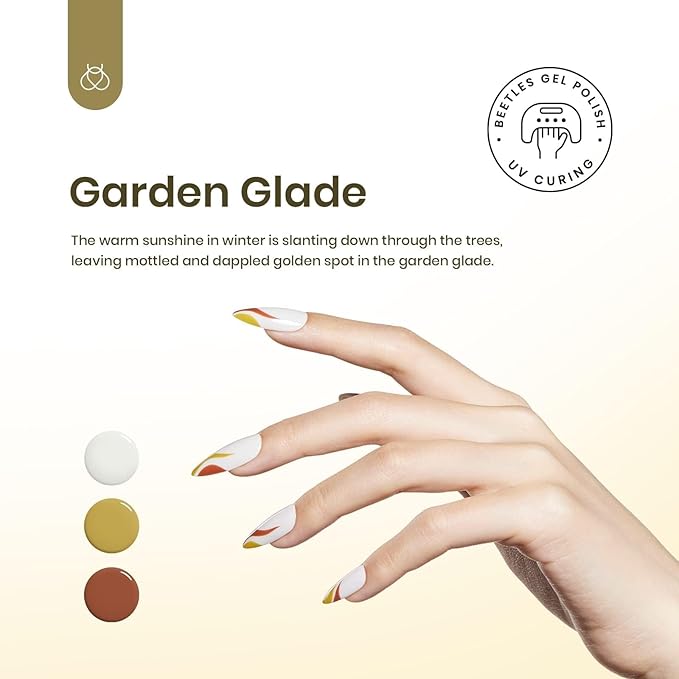 Beetles Winter Gel Nail Polish Set - 6 PCS Brown Green Glitter Holiday Gel Polish Kit Yellow Green Nail Art Soak Off UV Nail Gel Polish DIY Manicure Kits