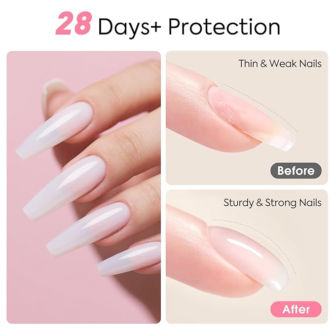 CANNI Quick Builder Nail Gel for Nails – 9ML Clear Soak-Off Nail Strengthening Gel for Apex Building DIY UV LED Manicure